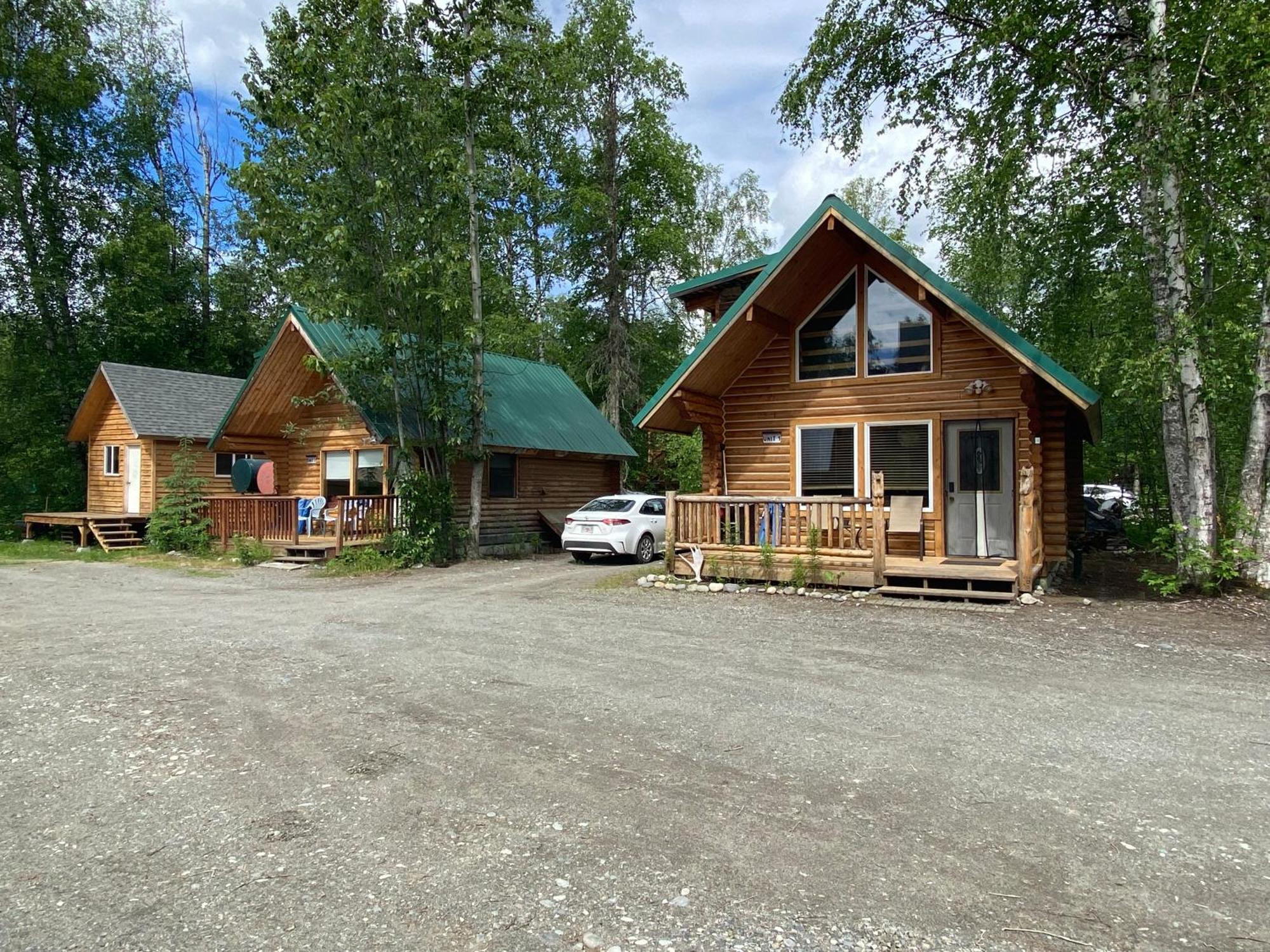 Talkeetna Log Cabin With Hot Tub Unit 1 エクステリア 写真