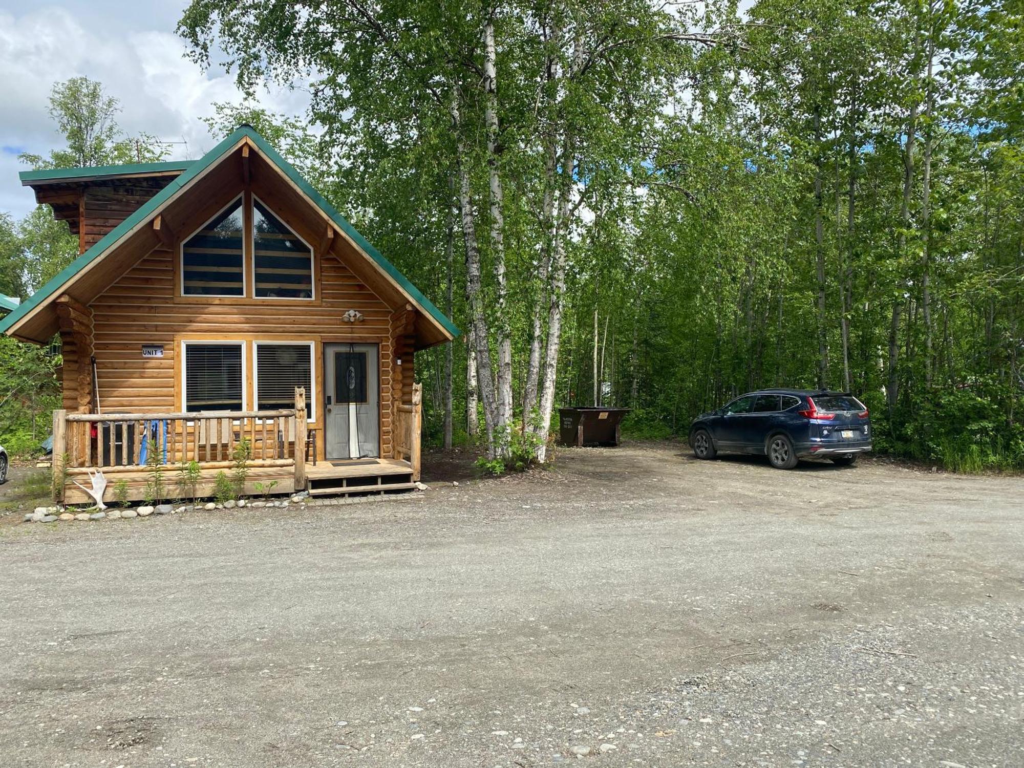 Talkeetna Log Cabin With Hot Tub Unit 1 エクステリア 写真