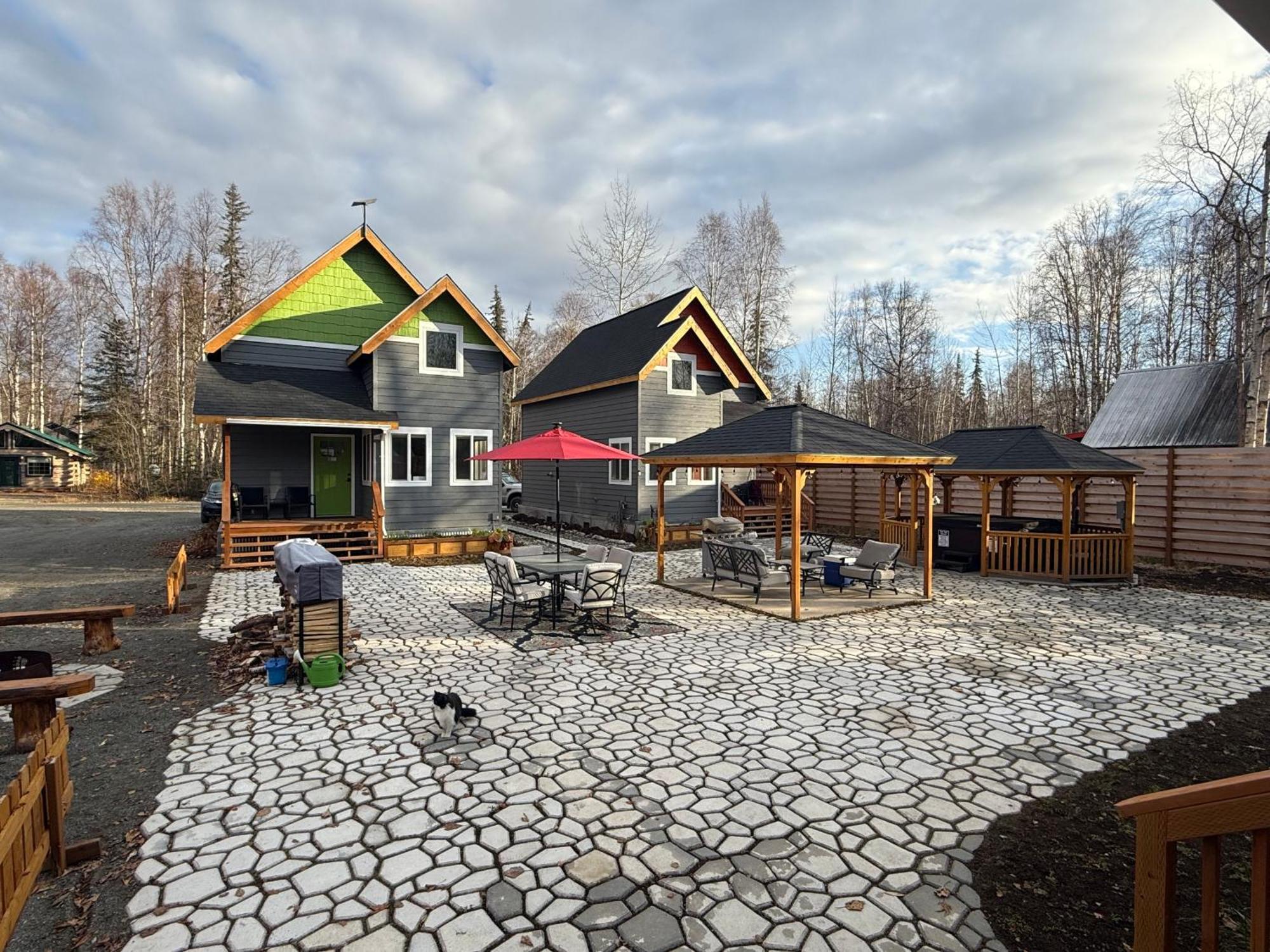 Talkeetna Log Cabin With Hot Tub Unit 1 エクステリア 写真
