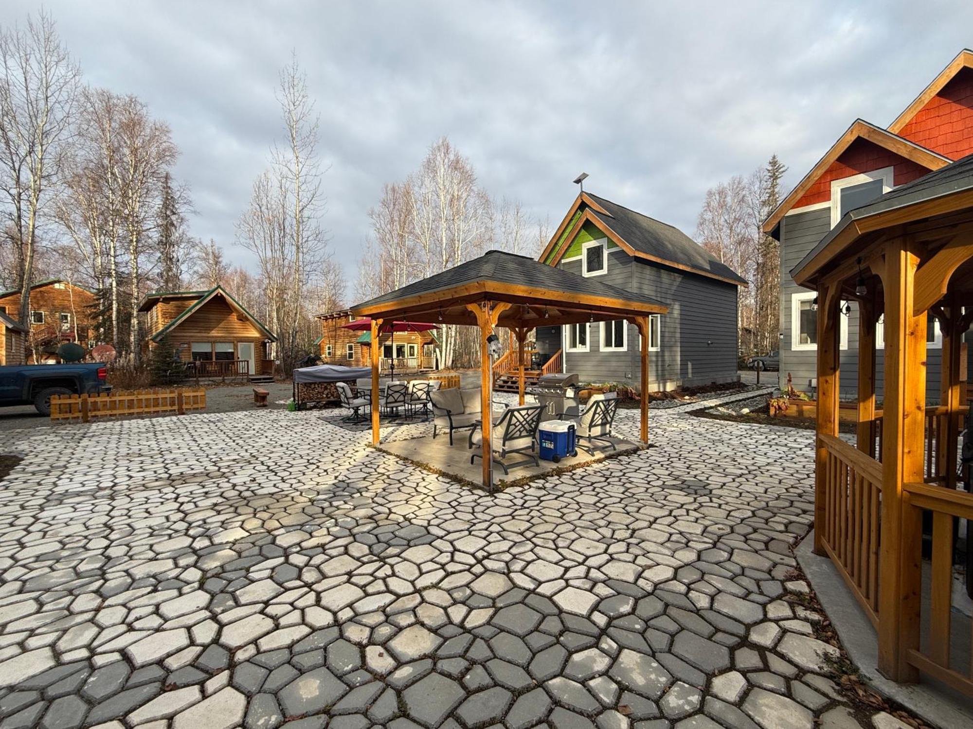 Talkeetna Log Cabin With Hot Tub Unit 1 エクステリア 写真