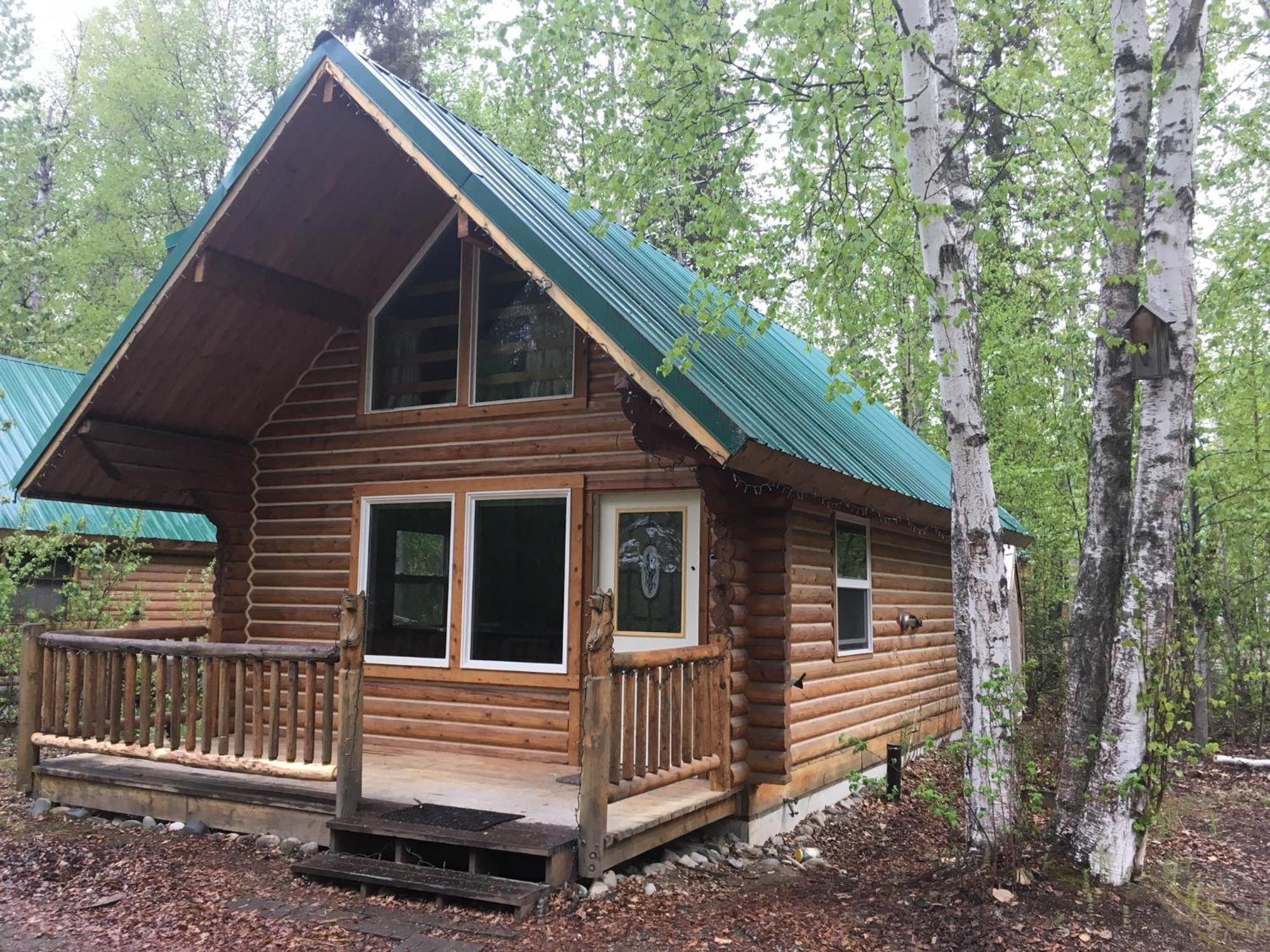 Talkeetna Log Cabin With Hot Tub Unit 1 エクステリア 写真