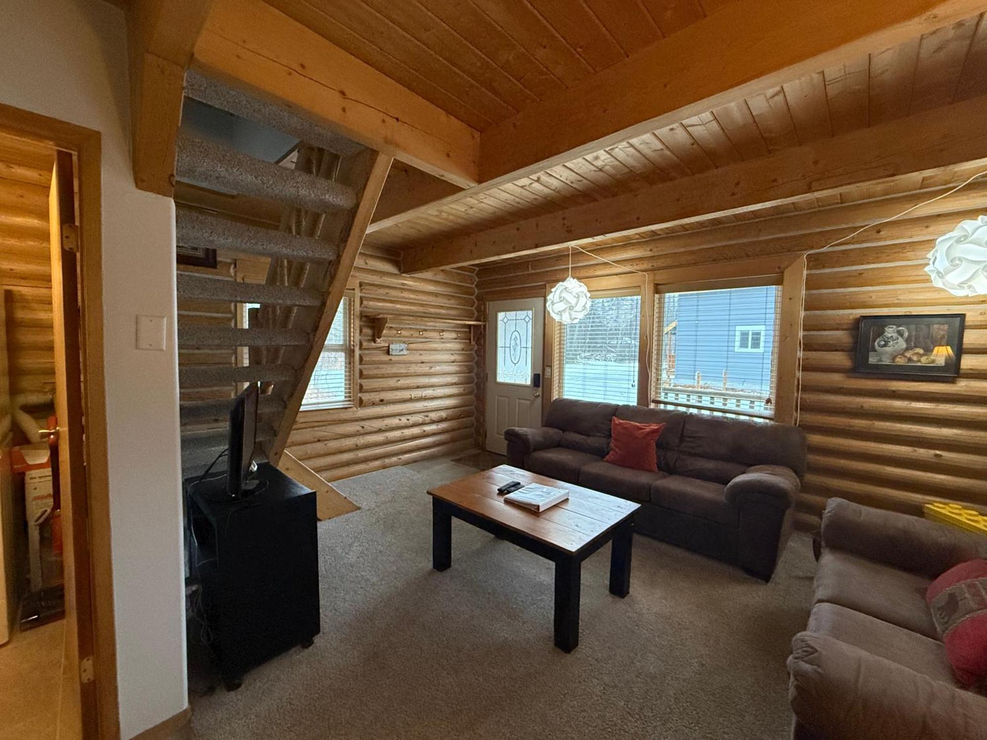 Talkeetna Log Cabin With Hot Tub Unit 1 エクステリア 写真